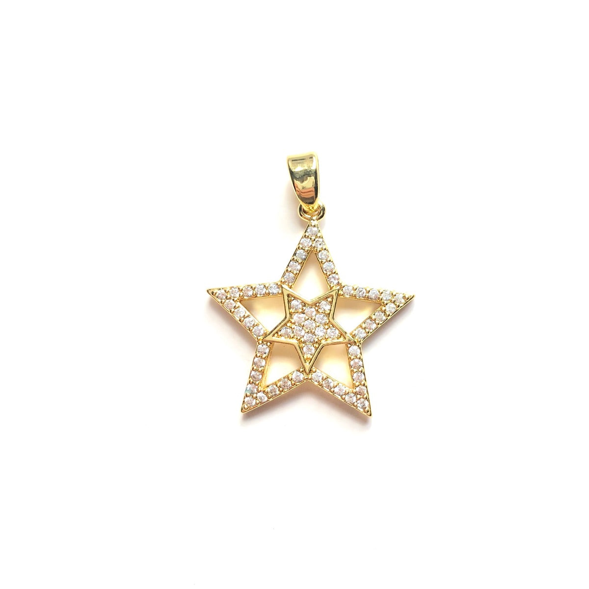 10pcs/lot CZ Paved Hollow Star Charms Gold CZ Paved Charms New Charms Arrivals Sun Moon Stars Charms Beads Beyond