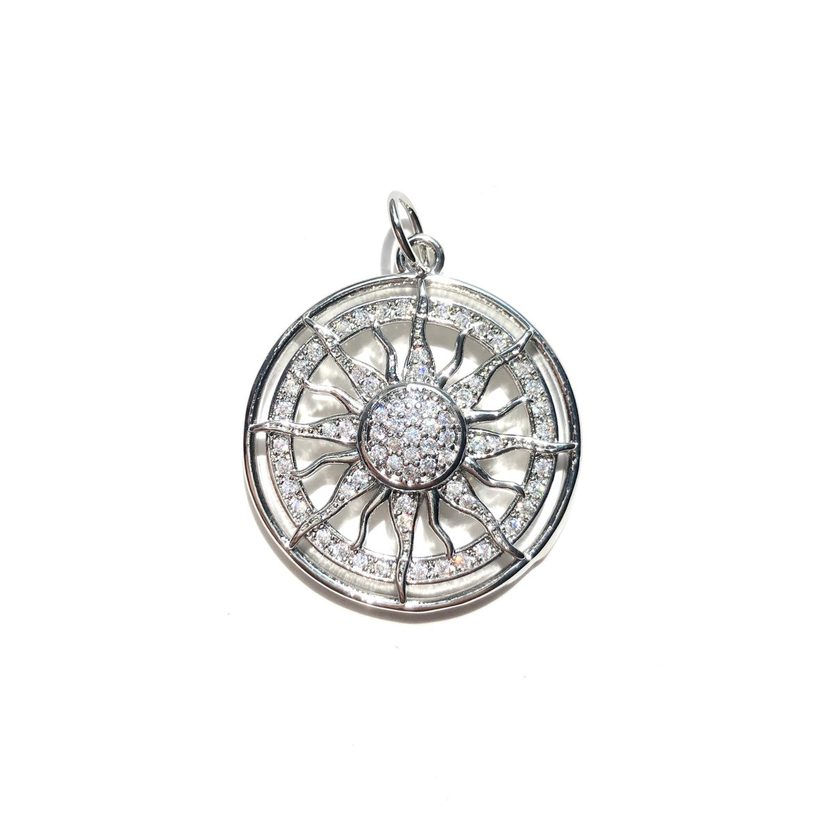 10pcs/lot CZ Paved Round Sun Charms CZ Paved Charms New Charms Arrivals Sun Moon Stars Charms Beads Beyond