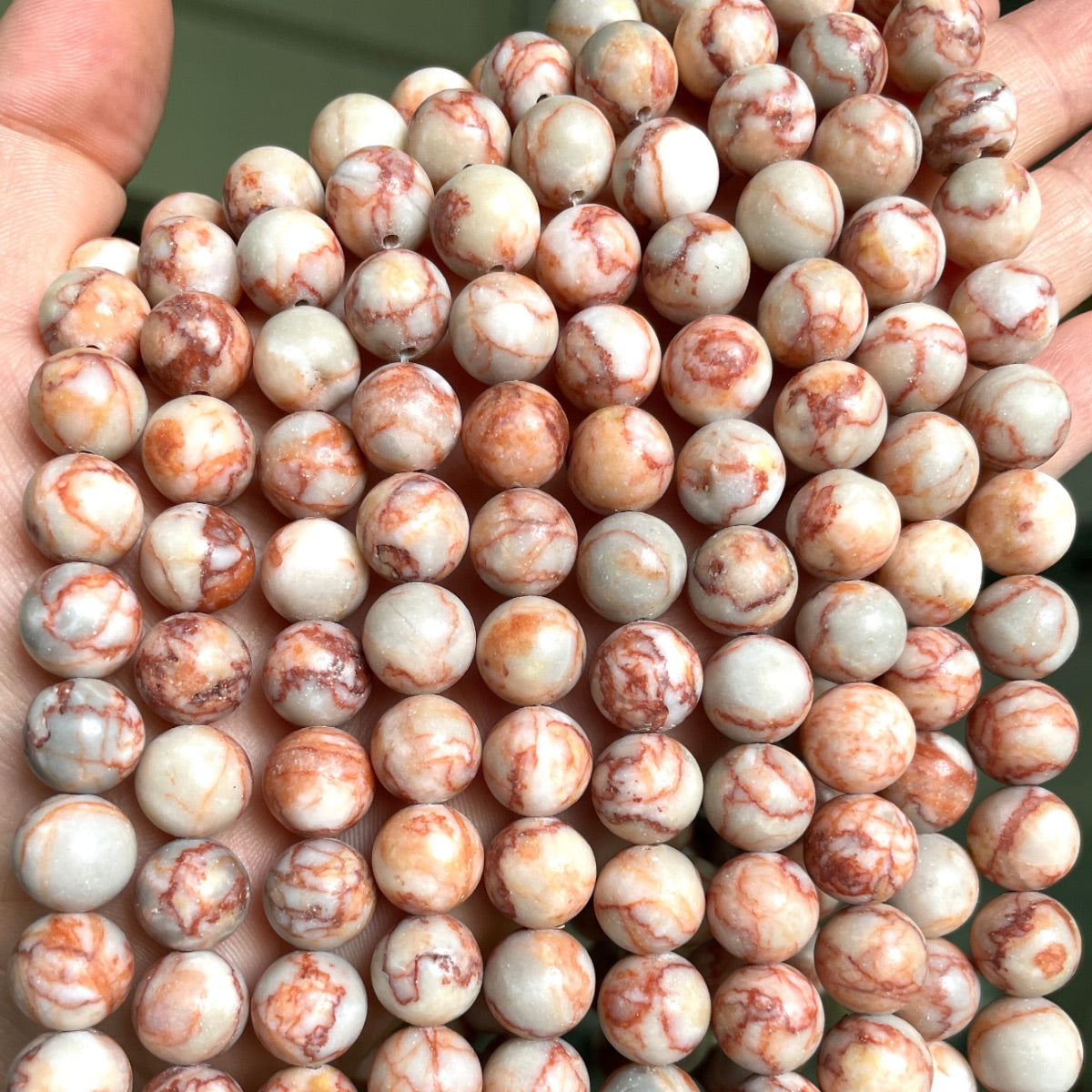 2 Strands/lot 10/12mm Red Web Rhodonite Stone Round Beads Stone Beads 12mm Stone Beads New Beads Arrivals Other Stone Beads Charms Beads Beyond