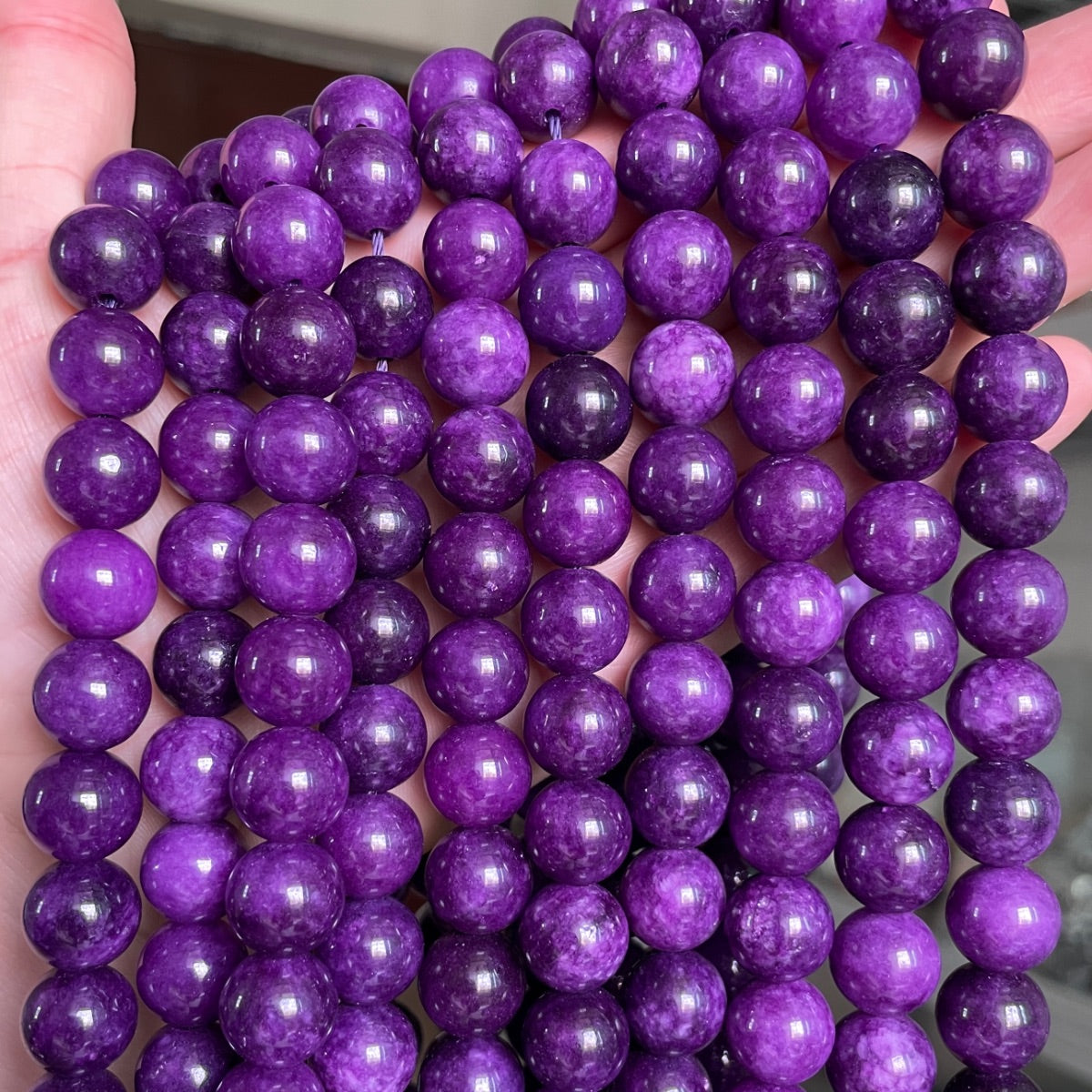 2 Strands/lot 10/12mm Purple Chalcedony Jade Round Stone Beads Stone Beads 12mm Stone Beads Mardi Gras New Beads Arrivals Other Stone Beads Charms Beads Beyond