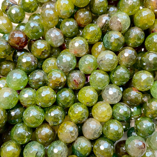 2 Strands/lot 10mm Electroplated Green Dragon Agate Faceted Stone Beads Electroplated Beads Electroplated Faceted Agate Beads New Beads Arrivals Charms Beads Beyond