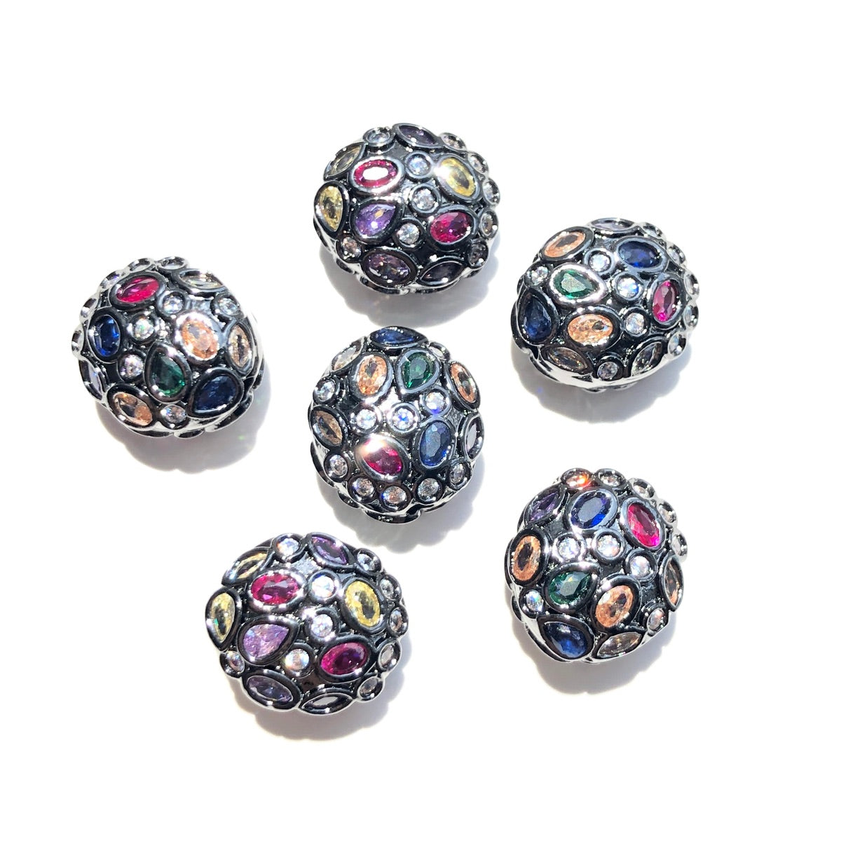 5-10pcs/lot 13*11.6mm Colorful Clear CZ Egg Beads Spacers