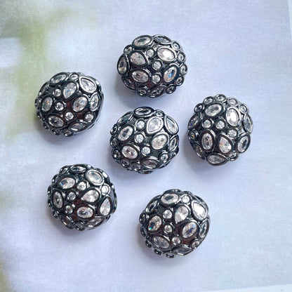 5-10pcs/lot 13*11.6mm Colorful Clear CZ Egg Beads Spacers