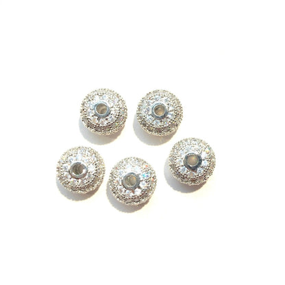 10-20pcs/lot 10mm, 11.5mm, 13mm CZ Paved Wheel Spacers