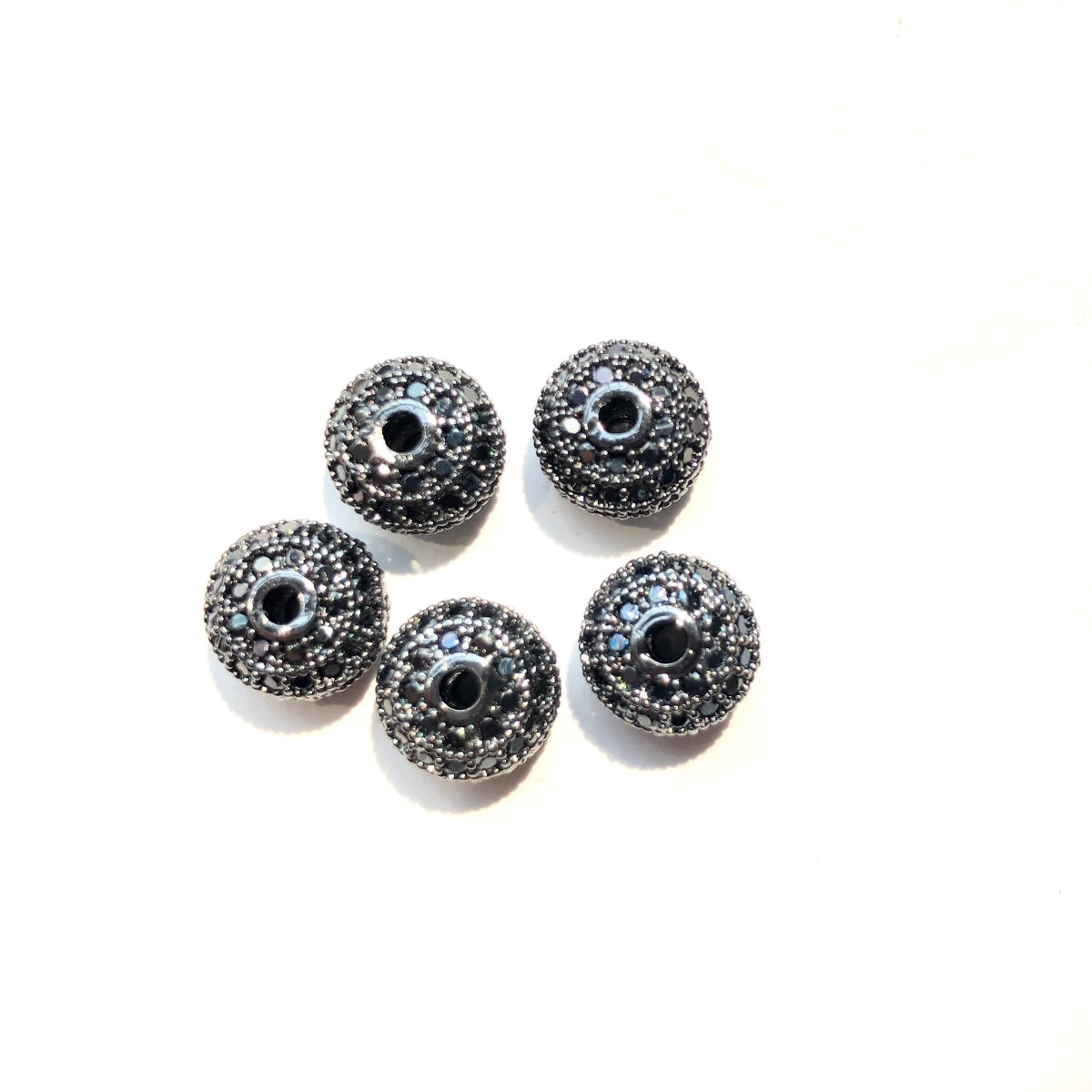 10-20pcs/lot 10mm, 11.5mm, 13mm CZ Paved Wheel Spacers