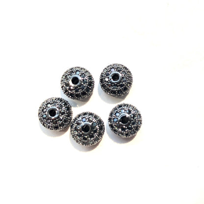 10-20pcs/lot 10mm, 11.5mm, 13mm CZ Paved Wheel Spacers