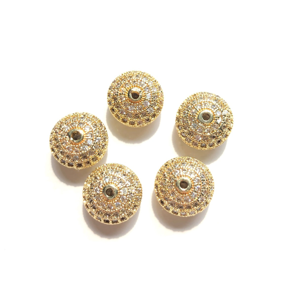 10-20pcs/lot 10mm, 11.5mm, 13mm CZ Paved Wheel Spacers