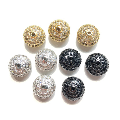 10-20pcs/lot 10mm, 11.5mm, 13mm CZ Paved Wheel Spacers