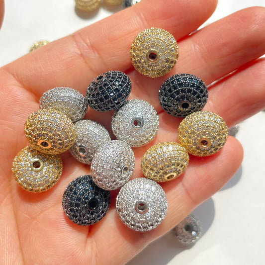 10-20pcs/lot 10mm, 11.5mm, 13mm CZ Paved Wheel Spacers