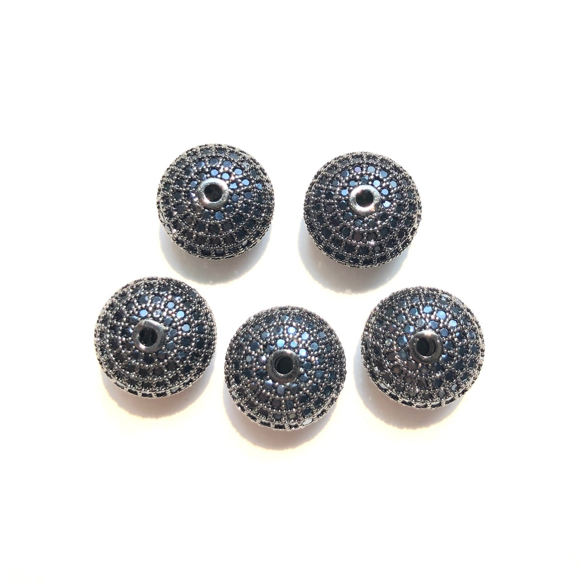 10-20pcs/lot 10mm, 11.5mm, 13mm CZ Paved Wheel Spacers