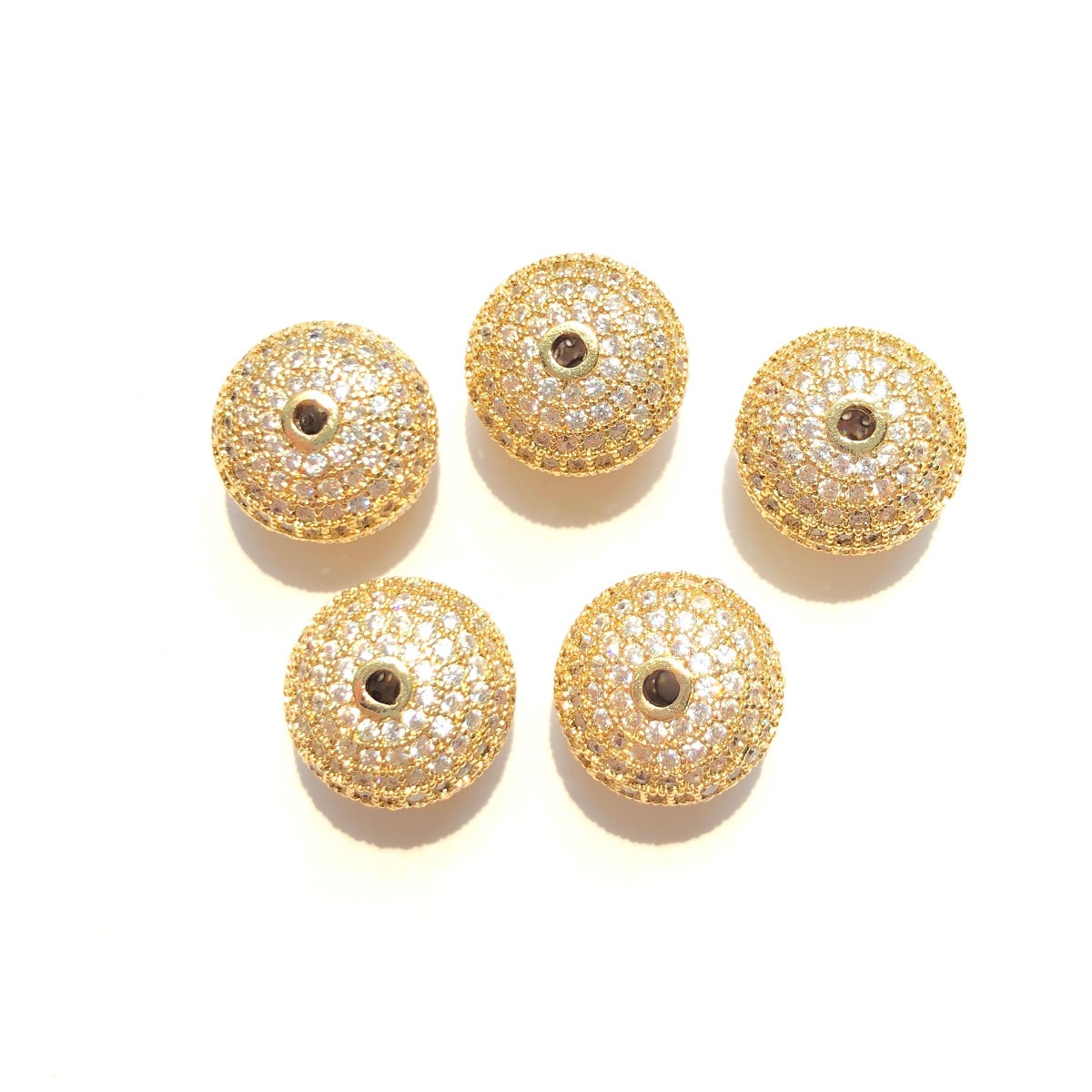 10-20pcs/lot 10mm, 11.5mm, 13mm CZ Paved Wheel Spacers
