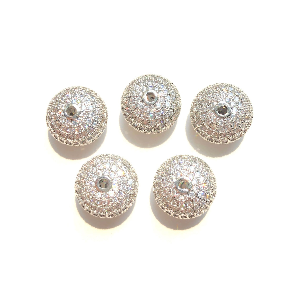 10-20pcs/lot 10mm, 11.5mm, 13mm CZ Paved Wheel Spacers