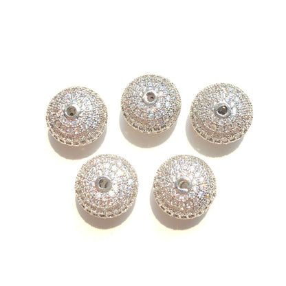 10-20pcs/lot 10mm, 11.5mm, 13mm CZ Paved Wheel Spacers