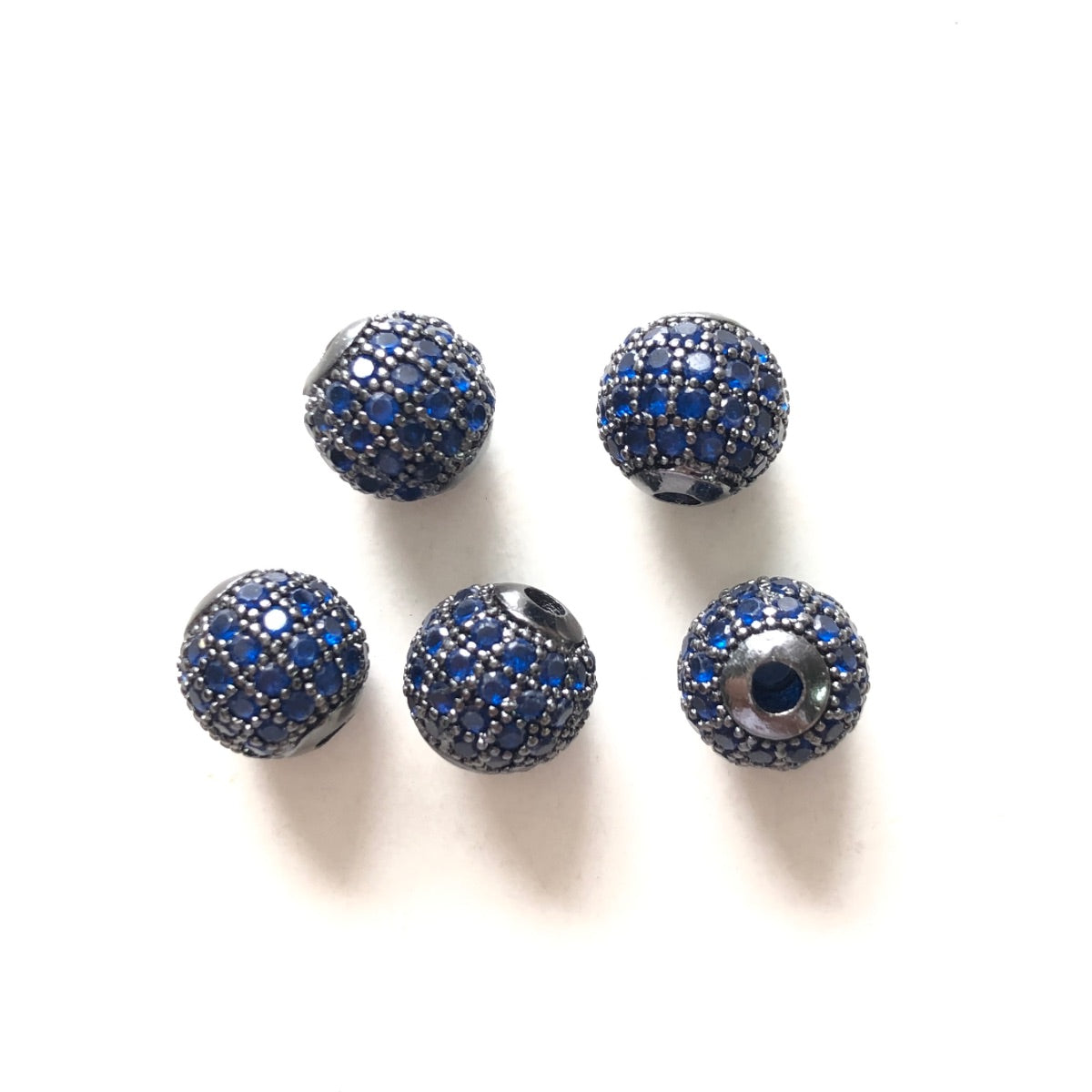 10pcs/lot 6mm, 8mm Colorful CZ Paved Ball Spacers Black Blue CZ Paved Spacers 6mm Beads 8mm Beads Ball Beads Colorful Zirconia New Spacers Arrivals Charms Beads Beyond