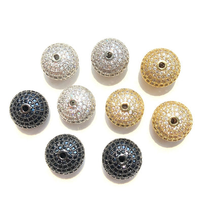 10-20pcs/lot 10mm, 11.5mm, 13mm CZ Paved Wheel Spacers