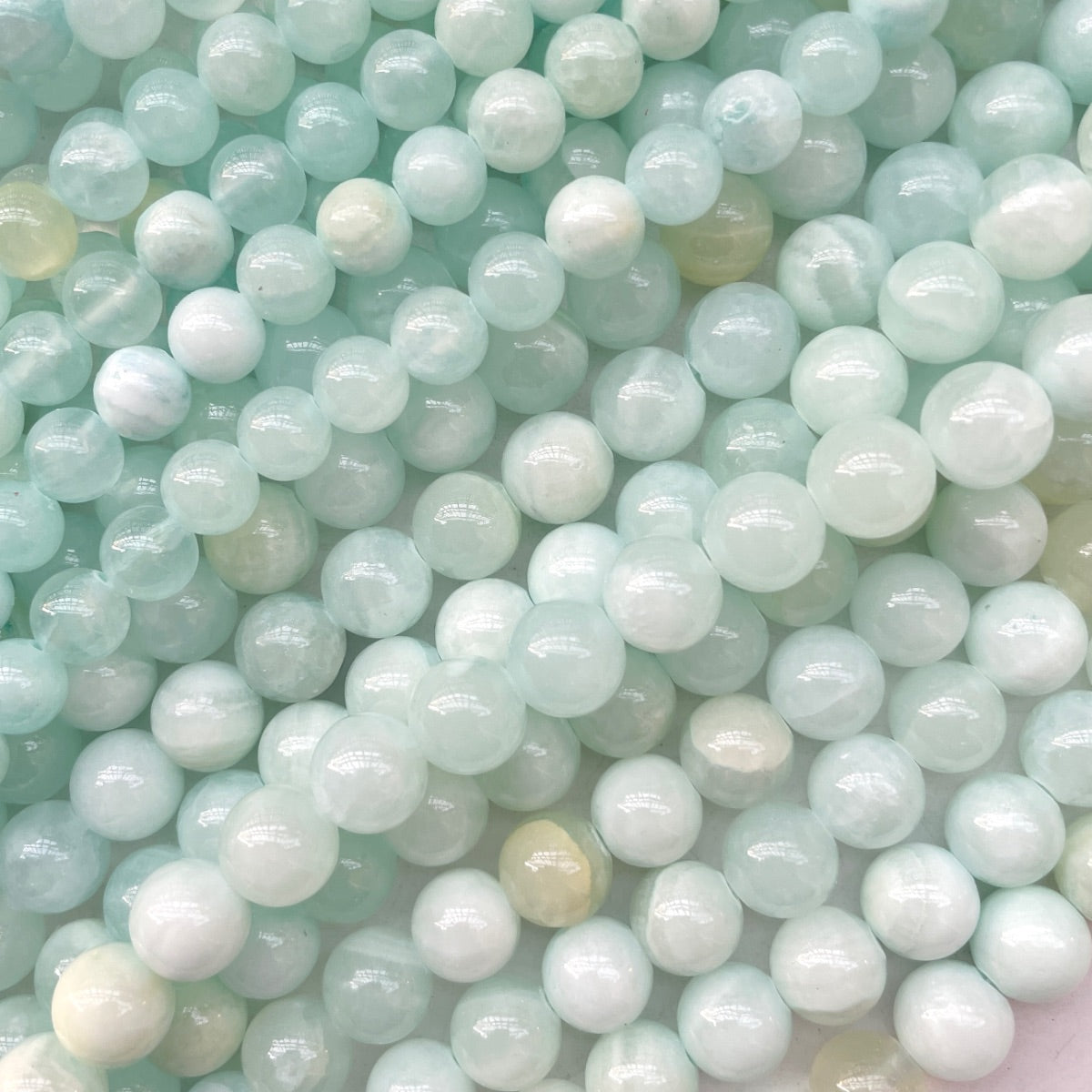 2 Strands/lot 8/10mm Light Blue Chalcedony Jade Round Stone Beads Stone Beads 8mm Stone Beads New Beads Arrivals Round Jade Beads Charms Beads Beyond