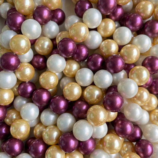2 Strands/lot 10mm Multitcolor Round Pearls Pearls Charms Beads Beyond