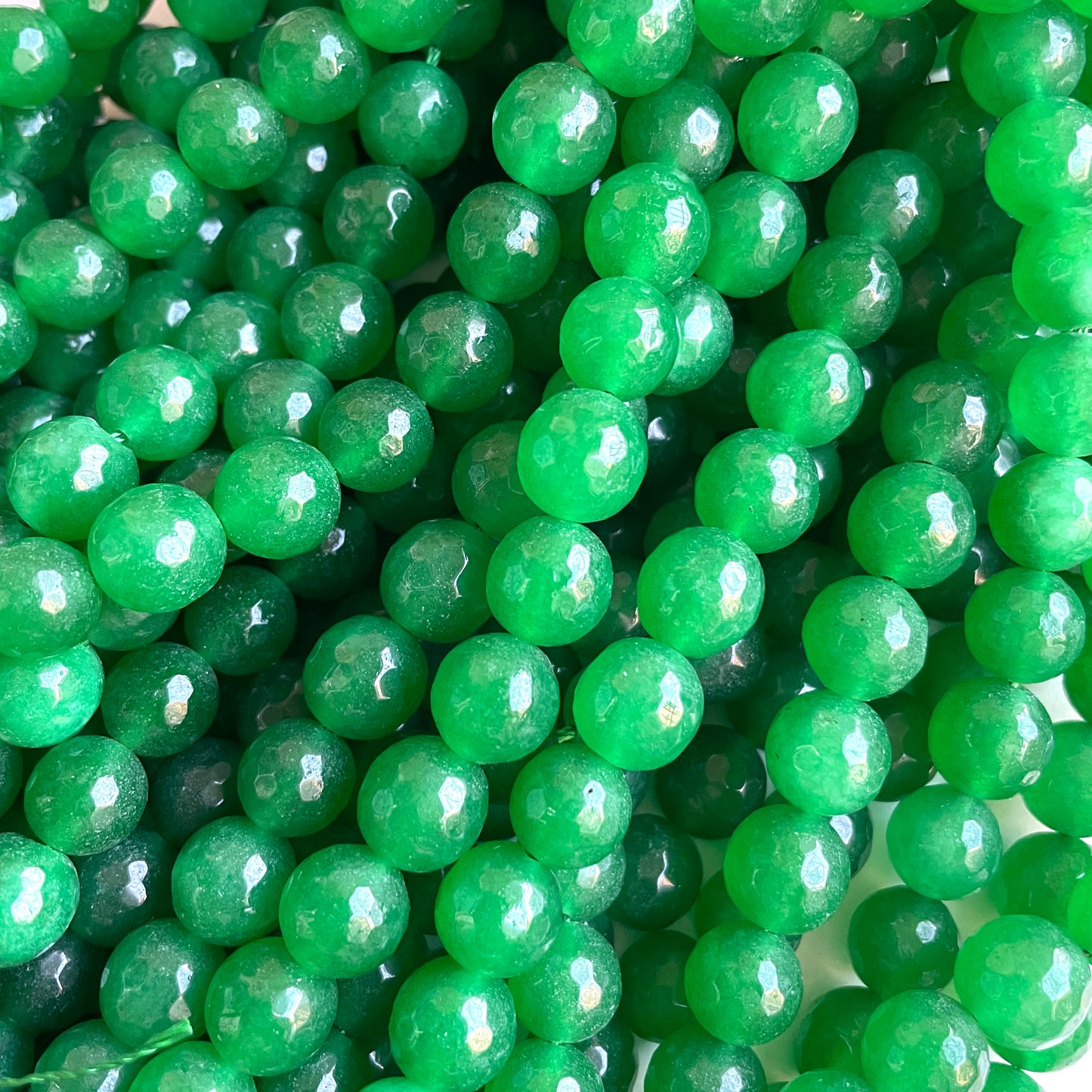 2 Strands/lot 10mm Mardi Gras Color Yellow Green Purple Jade Faceted Stone Beads 2 Strands Green Stone Beads Mardi Gras New Beads Arrivals Round Jade Beads Charms Beads Beyond
