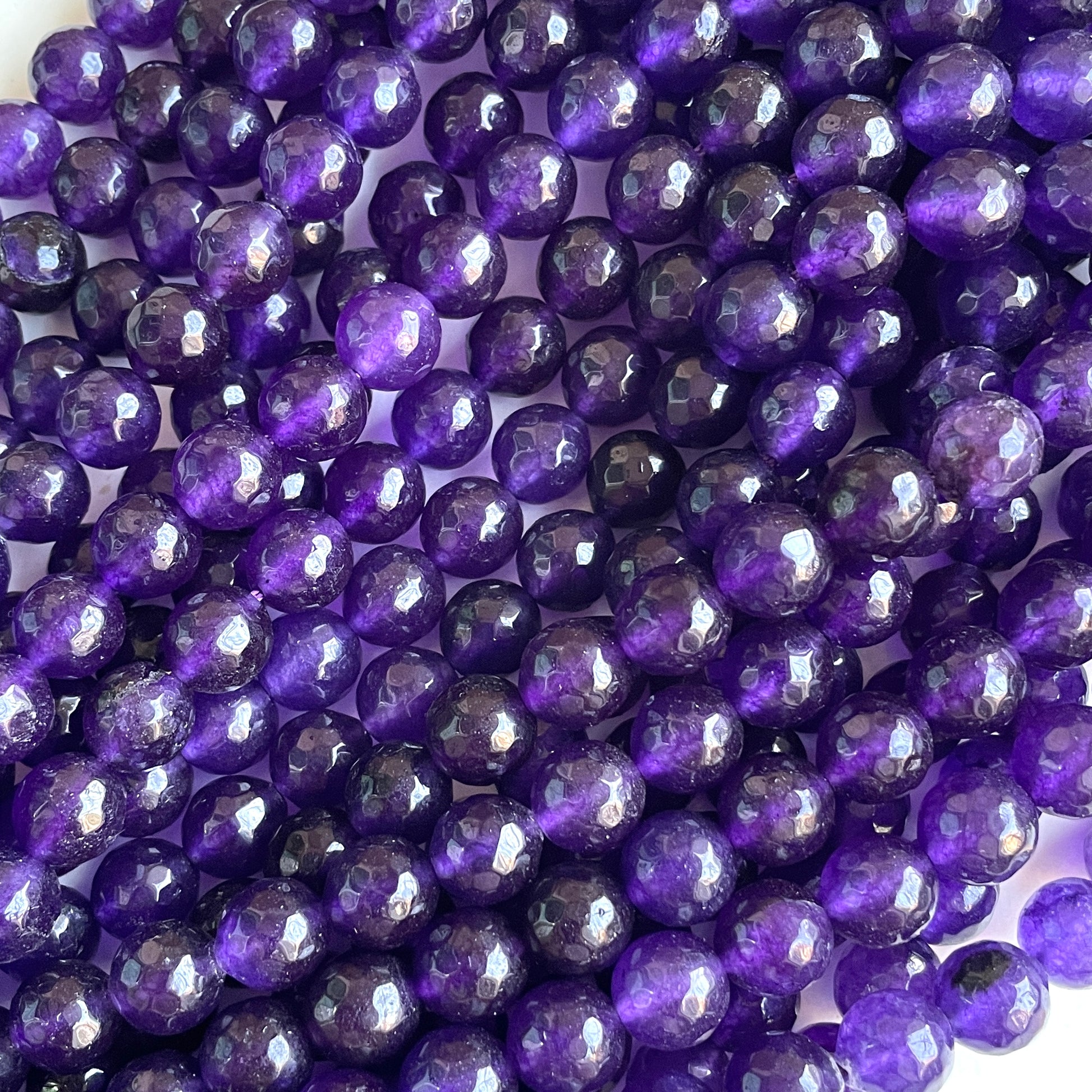 2 Strands/lot 10mm Mardi Gras Color Yellow Green Purple Jade Faceted Stone Beads 2 Strands Purple Stone Beads Mardi Gras New Beads Arrivals Round Jade Beads Charms Beads Beyond
