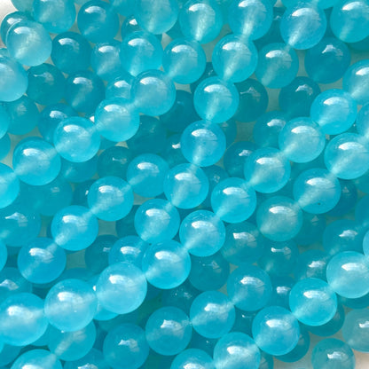 2 Strands/lot 12mm Colorful Candy Color Jade Stone Round Beads Blue Turquoise Stone Beads 12mm Stone Beads New Beads Arrivals Round Jade Beads Charms Beads Beyond