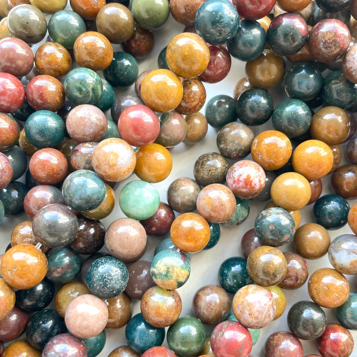 2 Strands/lot 10mm Ocean Agate Stone Round Beads Stone Beads New Beads Arrivals Other Stone Beads Charms Beads Beyond