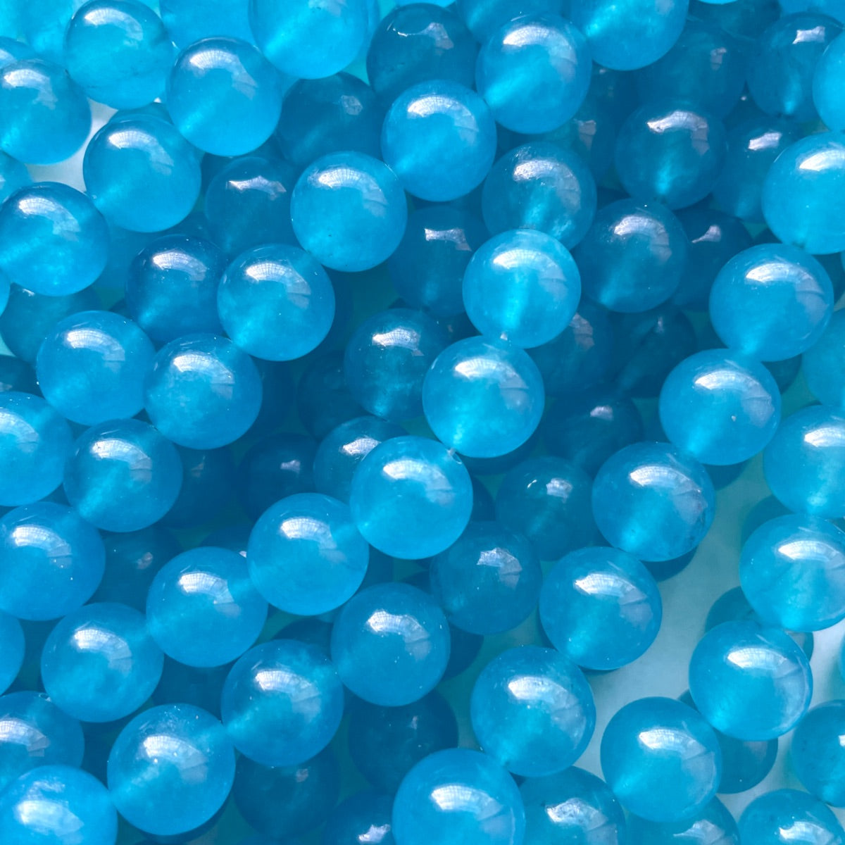 2 Strands/lot 12mm Colorful Candy Color Jade Stone Round Beads Blue Stone Beads 12mm Stone Beads New Beads Arrivals Round Jade Beads Charms Beads Beyond