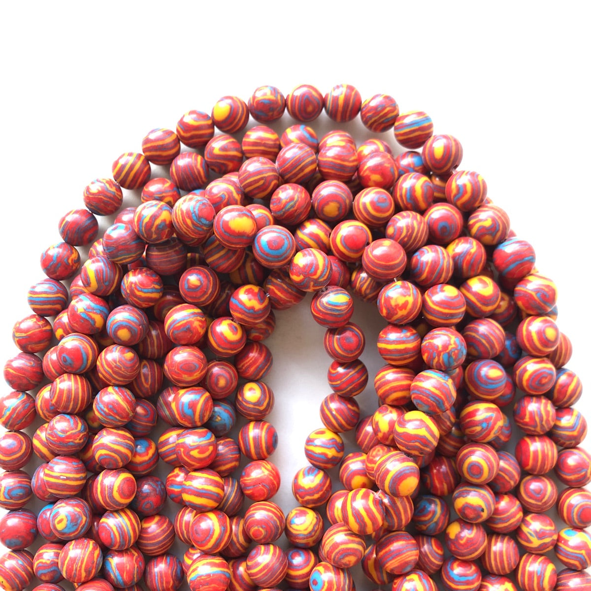 2 Strands/lot 10mm Colorful Malachite Round Beads-9 Colors Red Yellow Stone Beads New Beads Arrivals Other Stone Beads Charms Beads Beyond
