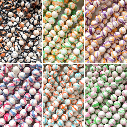 2 Strands/lot 10mm Colorful Rain Flower Jade Stone Beads Stone Beads New Beads Arrivals Round Jade Beads Charms Beads Beyond