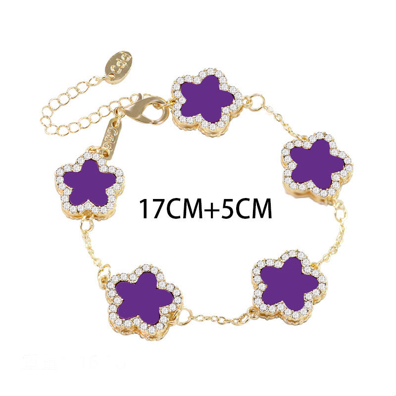 12pcs/lot Bling Rhinestone Pave Colorful Flower Bracelets Women Bracelets Charms Beads Beyond