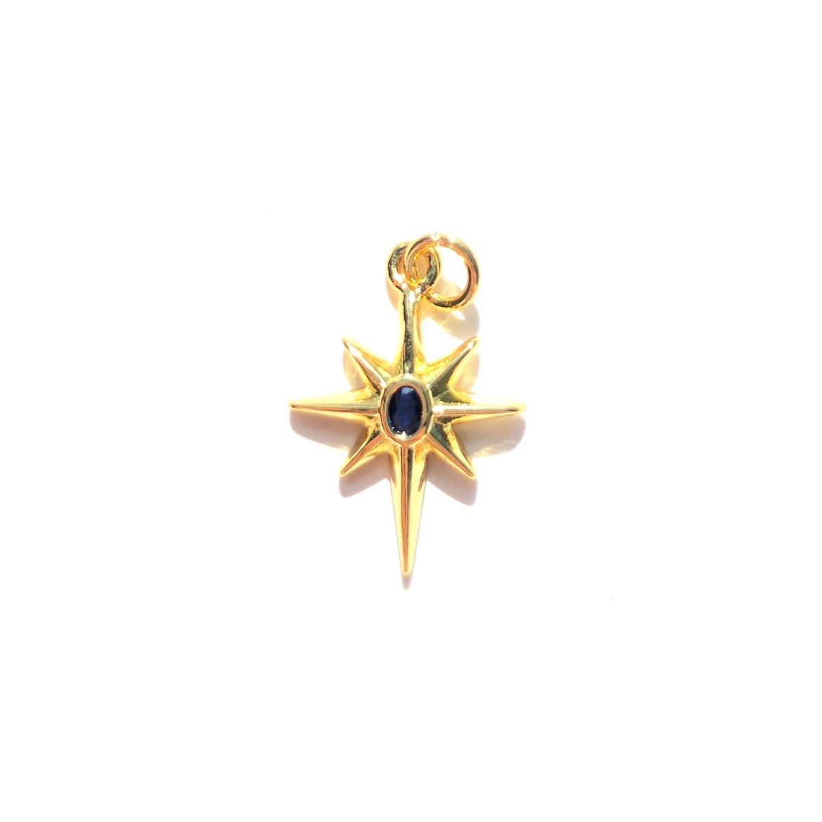 10pcs/lot 20.5*14.7mm Colorful CZ Paved North Star Charms