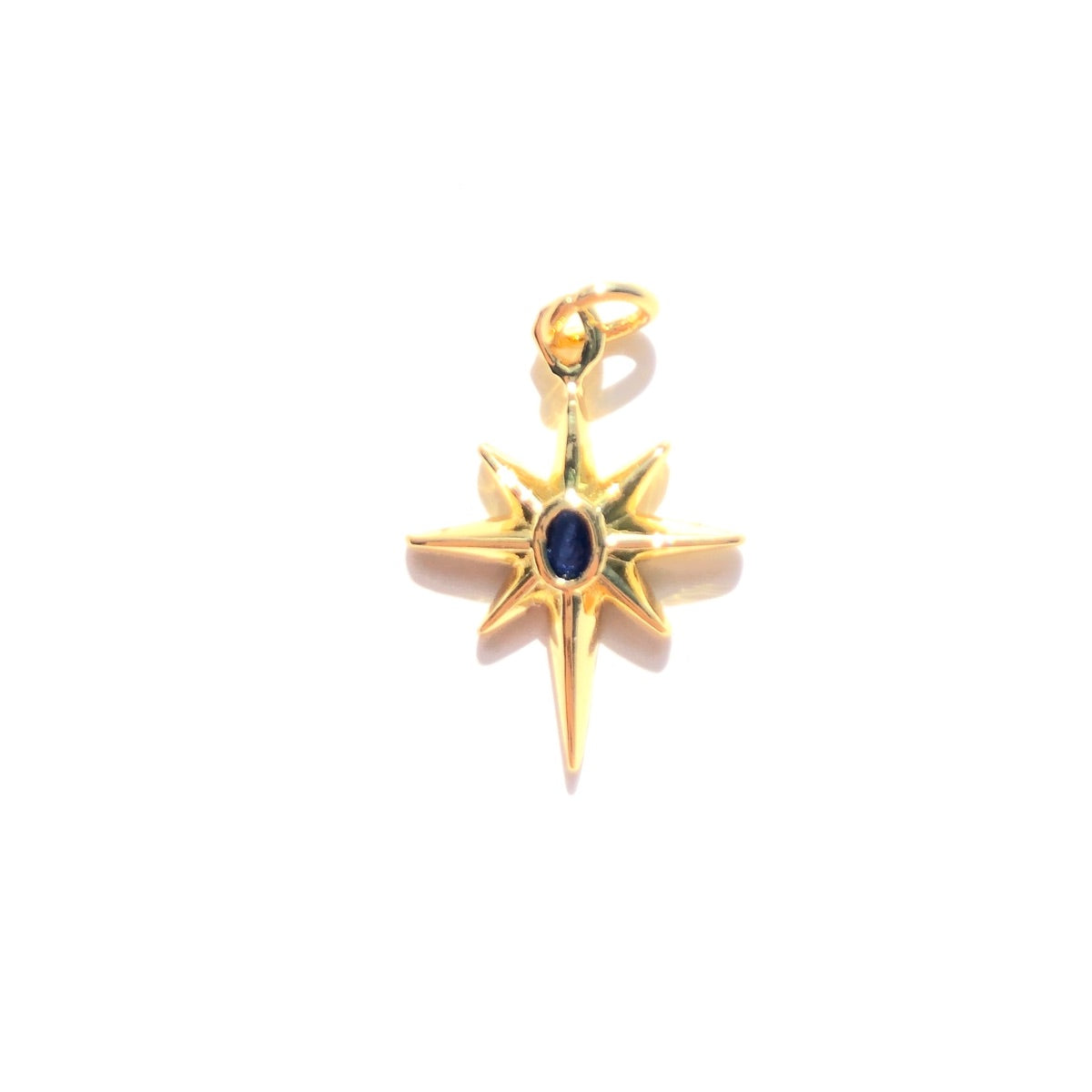 10pcs/lot 20.5*14.7mm Colorful CZ Paved North Star Charms