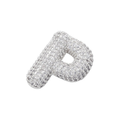 10-26pcs/lot CZ Paved Initial Letter Alphabet Charms-Gold, Silver CZ Paved Charms Initials & Numbers New Charms Arrivals Charms Beads Beyond