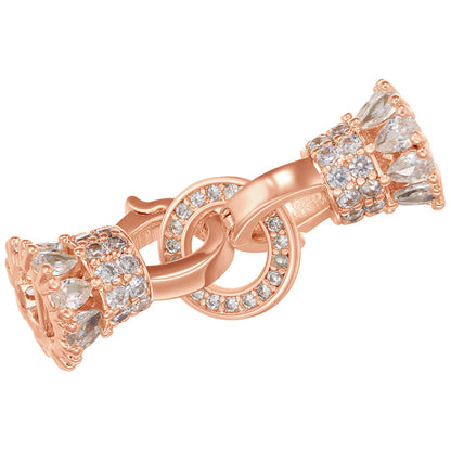 5pcs/lot CZ Paved Clasp / Connectors for Bracelets & Necklaces Making Rose Gold Accessories Charms Beads Beyond