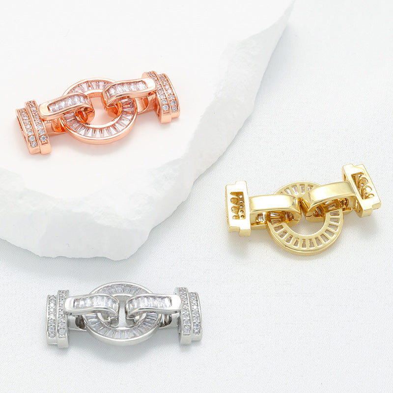5-10pcs/lot CZ Paved Round Clasp / Connectors for Bracelets & Necklaces Making Accessories Charms Beads Beyond