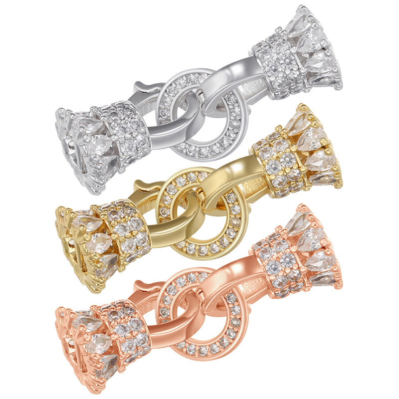 5pcs/lot CZ Paved Clasp / Connectors for Bracelets & Necklaces Making Mix Colors Accessories Charms Beads Beyond