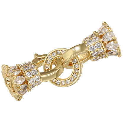 5pcs/lot CZ Paved Clasp / Connectors for Bracelets & Necklaces Making Gold Accessories Charms Beads Beyond