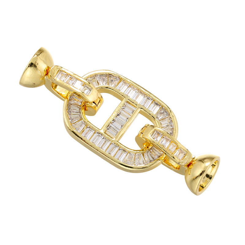 5pcs/lot CZ Paved Clasps Connector for Bracelets & Necklaces Making Style 1 Gold Accessories Charms Beads Beyond