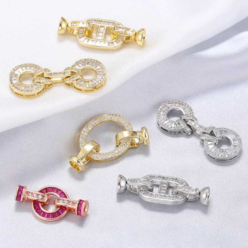 5pcs/lot CZ Paved Clasps Connector for Bracelets & Necklaces Making Accessories Charms Beads Beyond