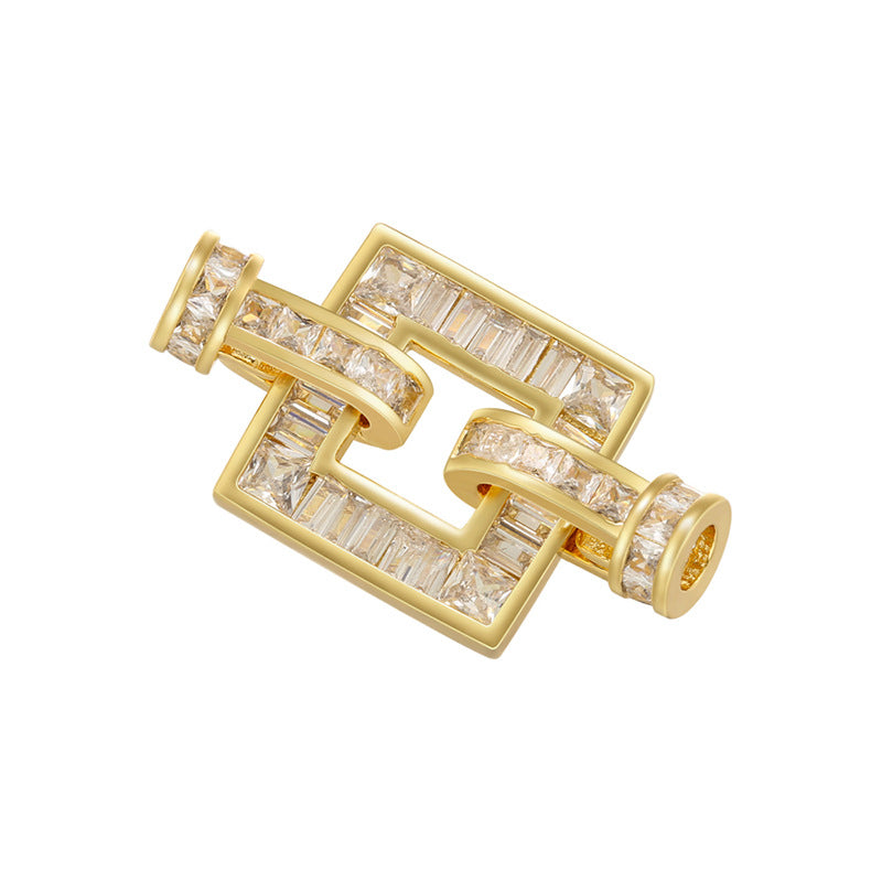 5pcs/lot Multi Styles CZ Paved Connectors for Bracelet & Necklace Style 3 CZ Paved Connectors Chain Charms Beads Beyond