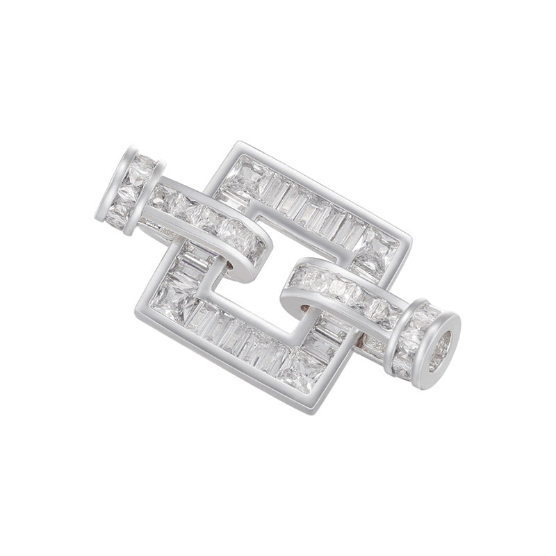 5pcs/lot Multi Styles CZ Paved Connectors for Bracelet & Necklace Style 4 CZ Paved Connectors Chain Charms Beads Beyond