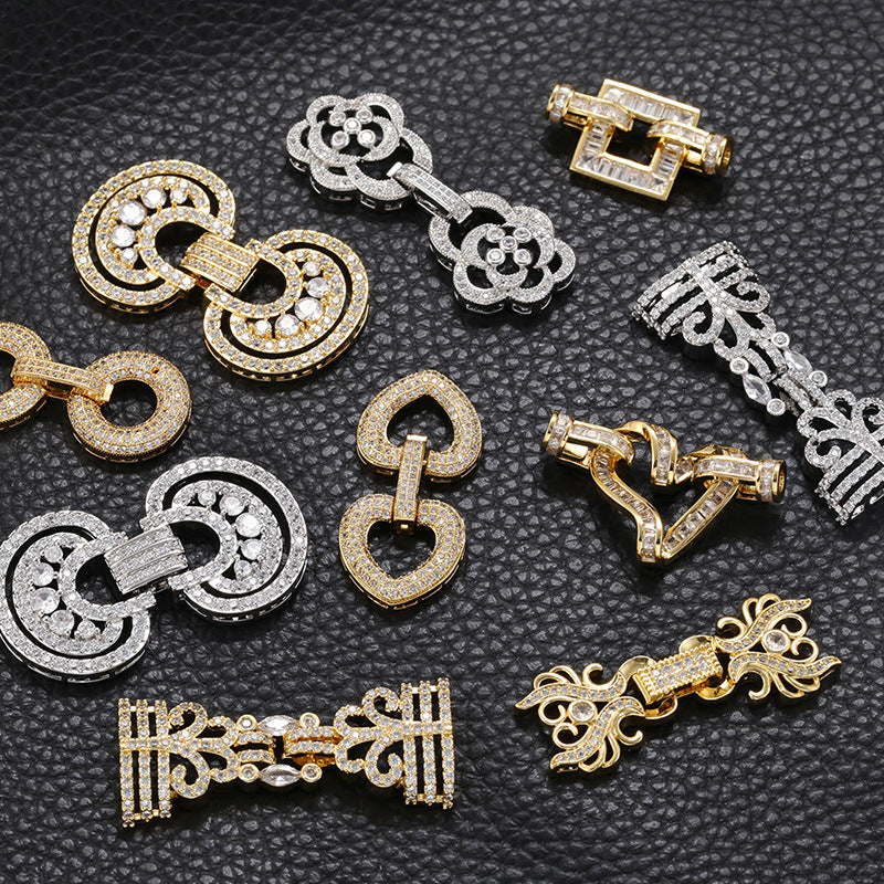 5pcs/lot Multi Styles CZ Paved Connectors for Bracelet & Necklace Mix Random Styles CZ Paved Connectors Chain Charms Beads Beyond