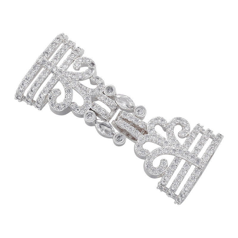 5pcs/lot Multi Styles CZ Paved Connectors for Bracelet & Necklace Style 12 CZ Paved Connectors Chain Charms Beads Beyond