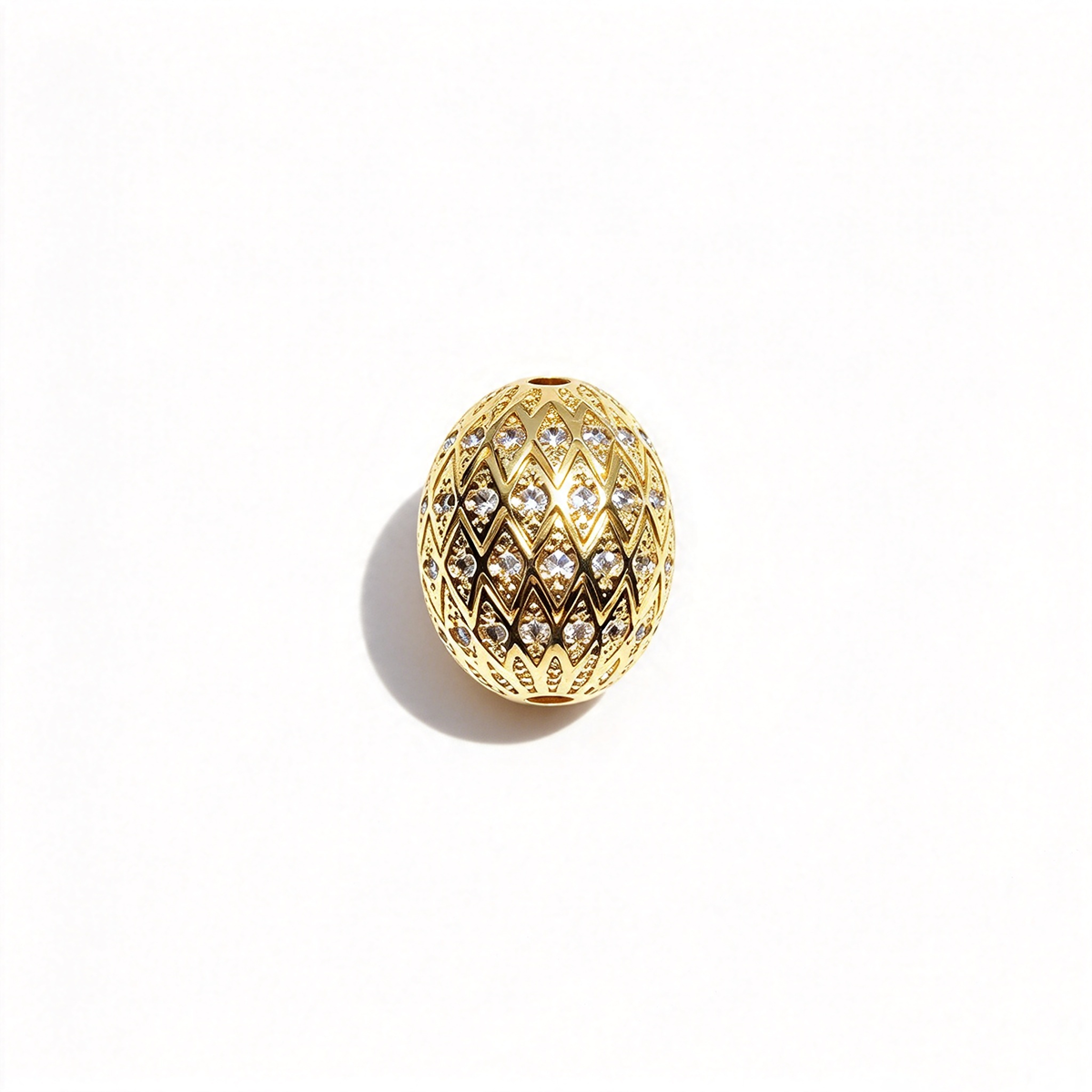 10pcs/lot 16mm 20mm CZ Paved Oval Egg Spacer Beads CZ Paved Spacers New Spacers Arrivals Oval Spacers Charms Beads Beyond