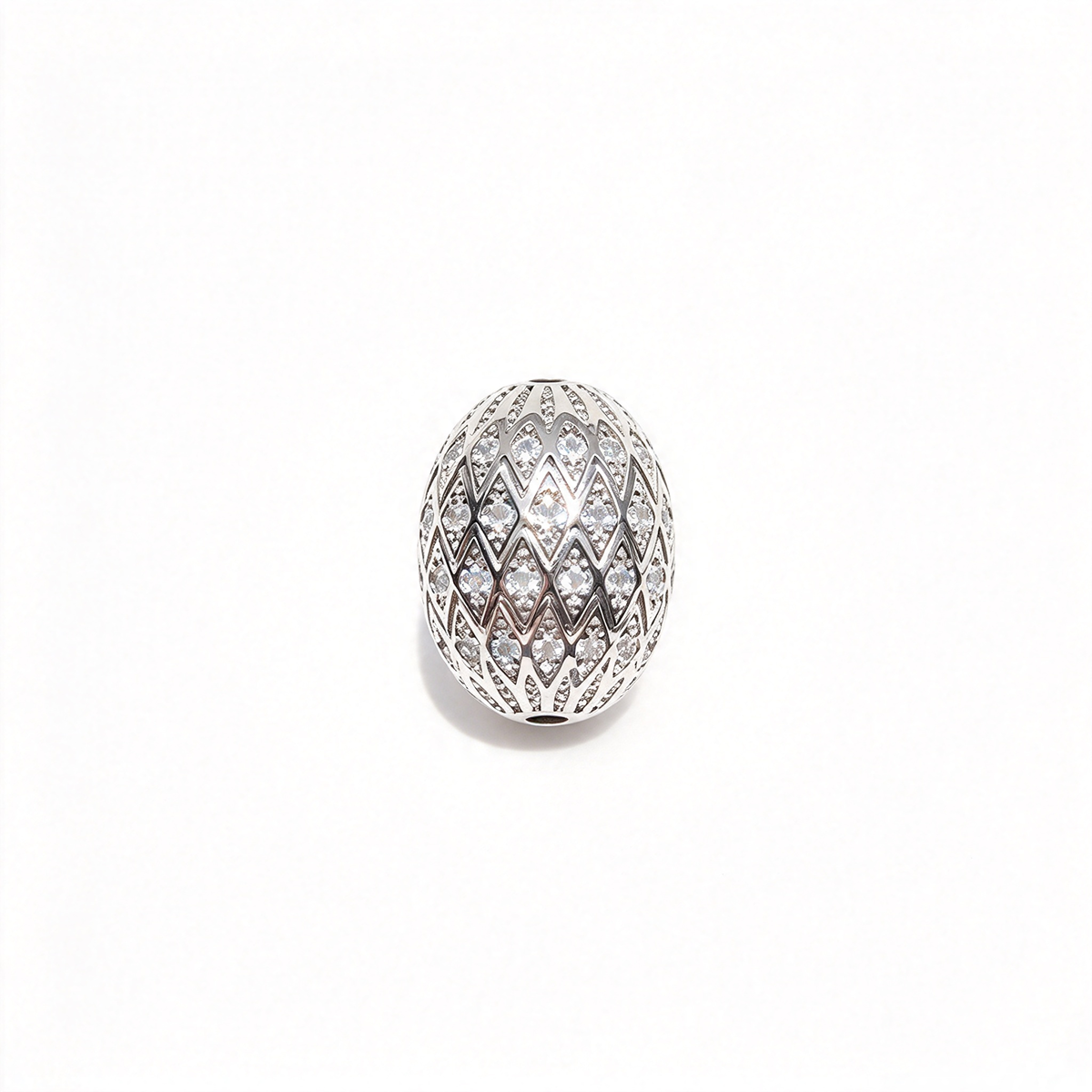 10pcs/lot 16mm 20mm CZ Paved Oval Egg Spacer Beads CZ Paved Spacers New Spacers Arrivals Oval Spacers Charms Beads Beyond