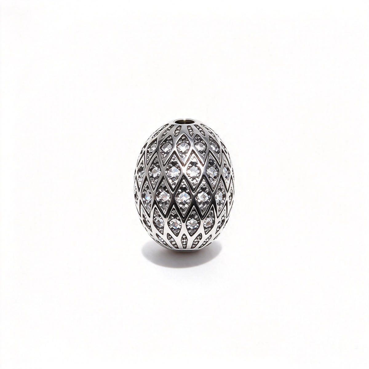 10pcs/lot 16mm 20mm CZ Paved Oval Egg Spacer Beads CZ Paved Spacers New Spacers Arrivals Oval Spacers Charms Beads Beyond