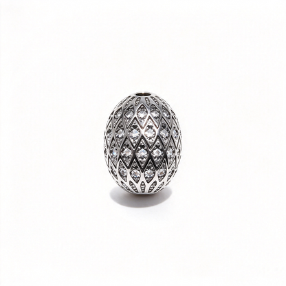 10pcs/lot 16mm 20mm CZ Paved Oval Egg Spacer Beads CZ Paved Spacers New Spacers Arrivals Oval Spacers Charms Beads Beyond