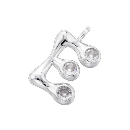 10-26pcs/lot 22.5*18mm CZ Paved Initial Letter Alphabet Charms-Gold, Silver
