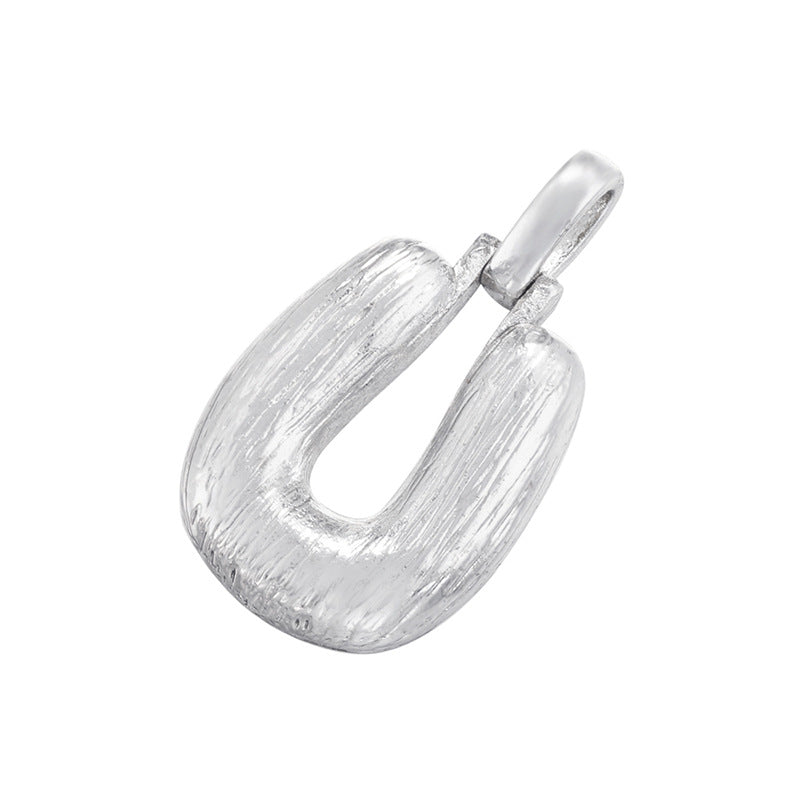 10-26pcs/lot 30*19mm CZ Paved Initial Letter Alphabet Charms-Gold, Silver
