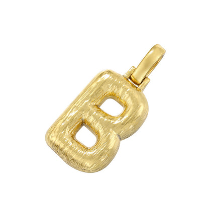 10-26pcs/lot 30*19mm CZ Paved Initial Letter Alphabet Charms-Gold, Silver