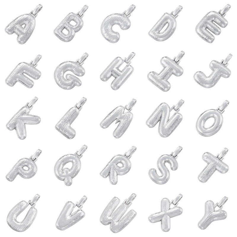 10-26pcs/lot 30*19mm CZ Paved Initial Letter Alphabet Charms-Gold, Silver